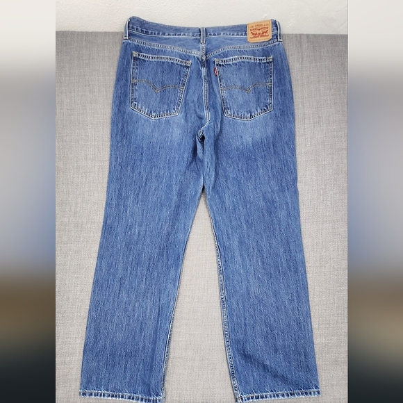 Levis Low Pro Straight Denim Style Medium Wash Jeans 32 - Picture 8 of 11